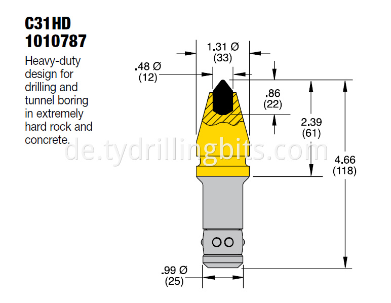 C31HD trencher bit